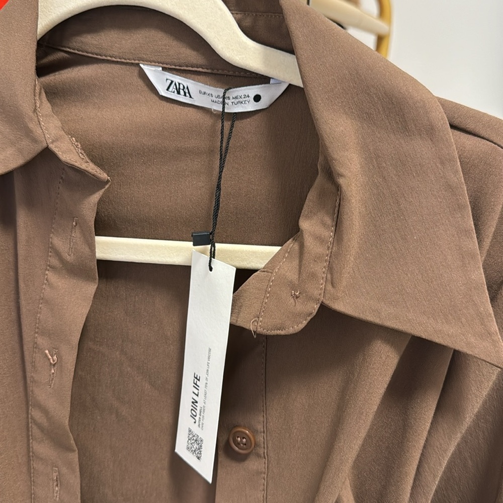 Brown Button-Up Dress - Picture 5 of 5